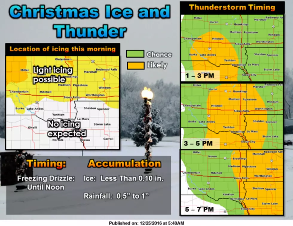 Freezing Rain, Maybe Thunderstorms for Christmas
