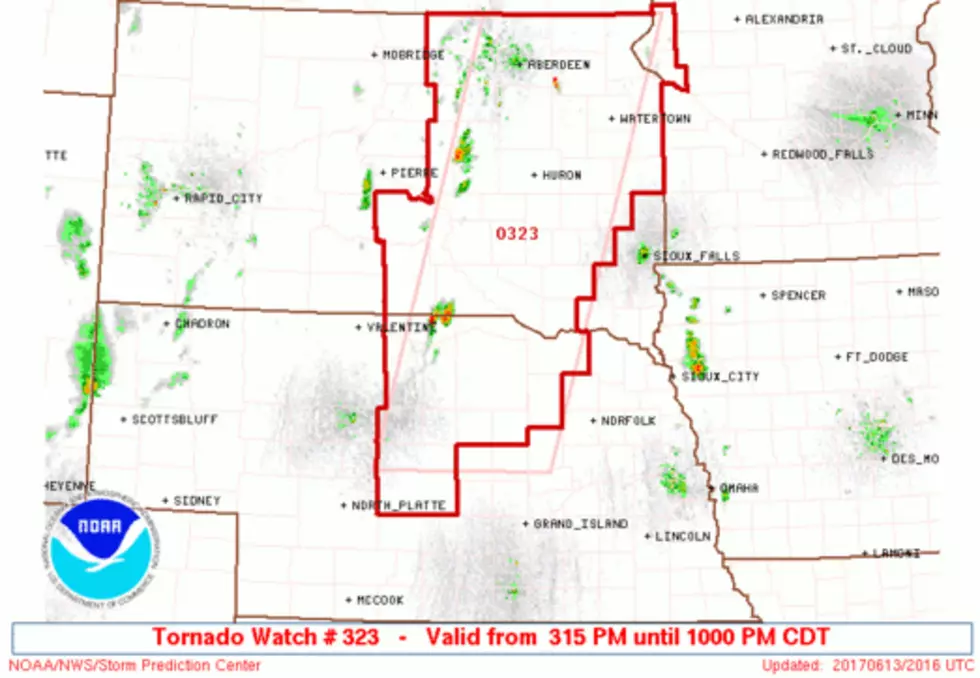 Tornado Watch For Parts of South Dakota Tuesday Evening