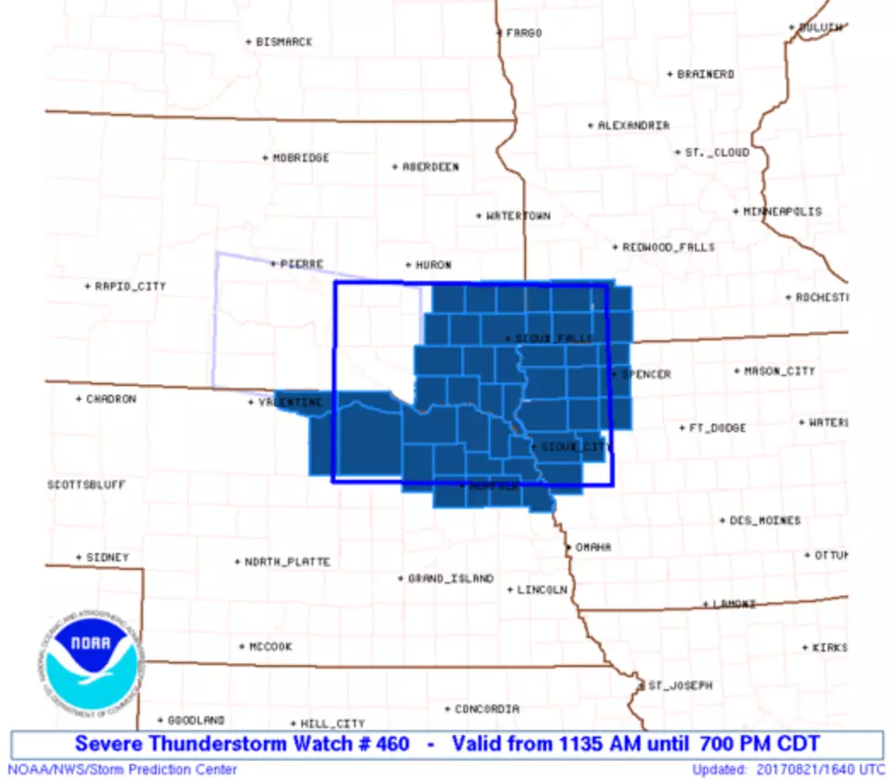 Severe Thunderstorm Watch for Sioux Falls