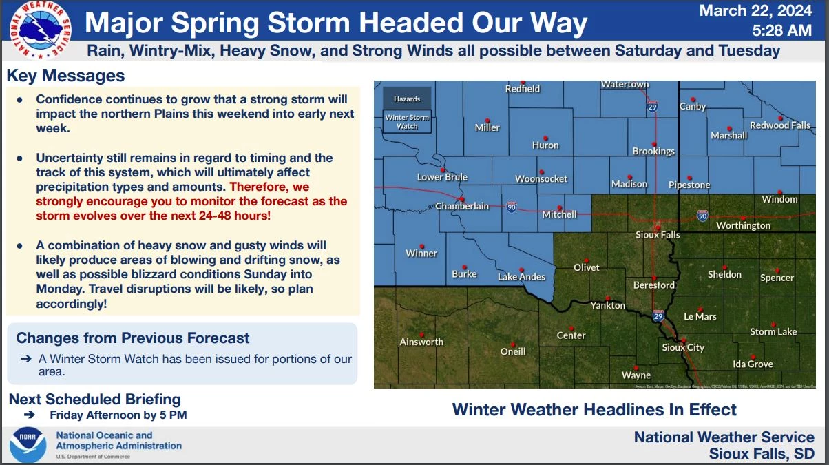 Graphic Courtesy of National Weather Service Sioux Falls